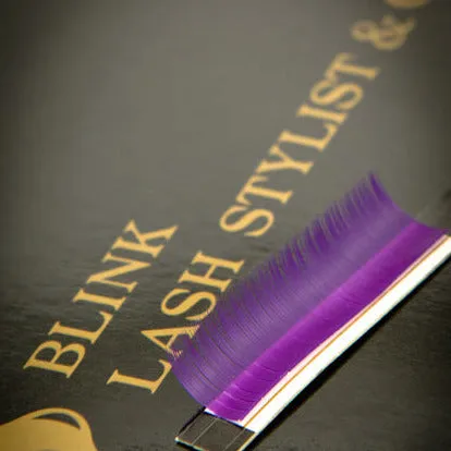 BL Color Lashes for eyelash extensions bright PURPLE, 2 lines