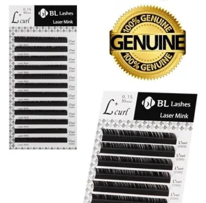 BL Laser lashes for eyelash extensions MIX 0.18, L  shape