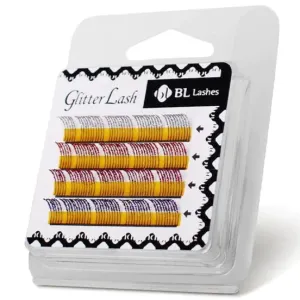 BL Lashes eyelash extensions with glitter sparkles MIX, 4 lines