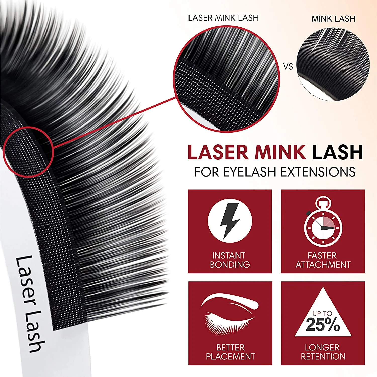 BL Lashes Laser Mink eyelash extensions C-0.12-MIX TRAY