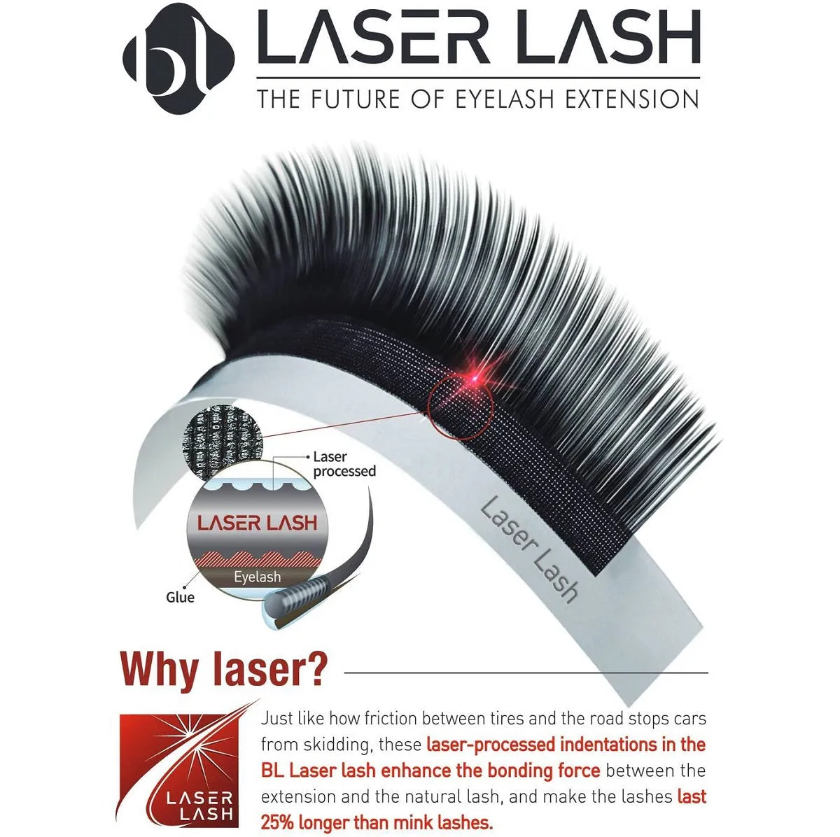 BL Lashes Laser Mink eyelash extensions C-0.12-MIX TRAY