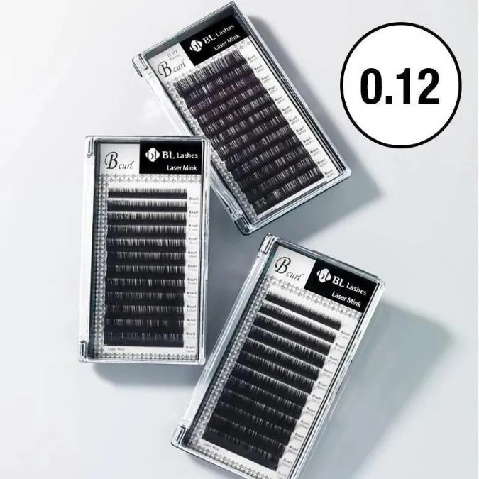 BL Lashes Laser Mink eyelash extensions ONE size, 0.12 thickness