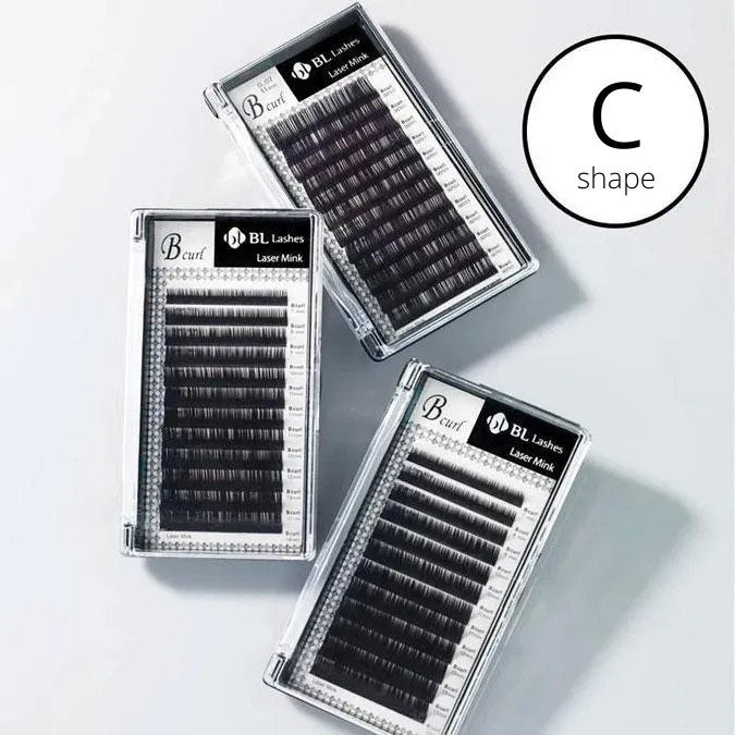 BL Lashes Laser Mink ONE size eyelash extensions, C shape