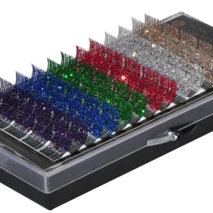 BL Lashes Sparkle color lashes with glitters, 1 line