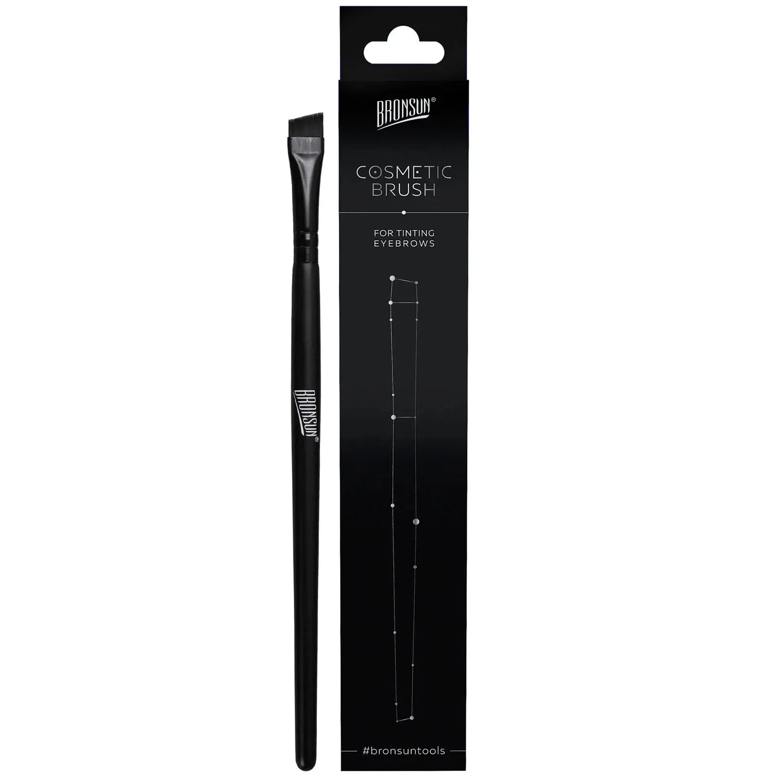 BRONSUN® eyebrow tinting brush, spoolie   angled BRT-0003