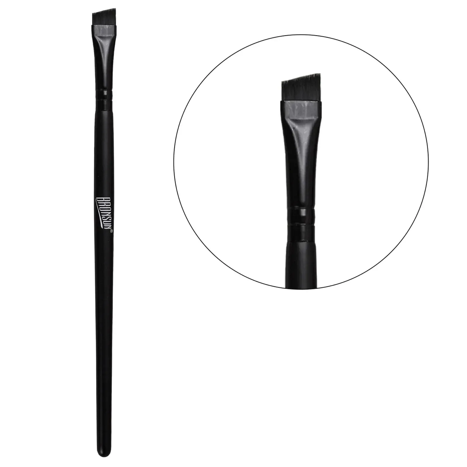 BRONSUN® eyebrow tinting brush, spoolie   angled BRT-0003
