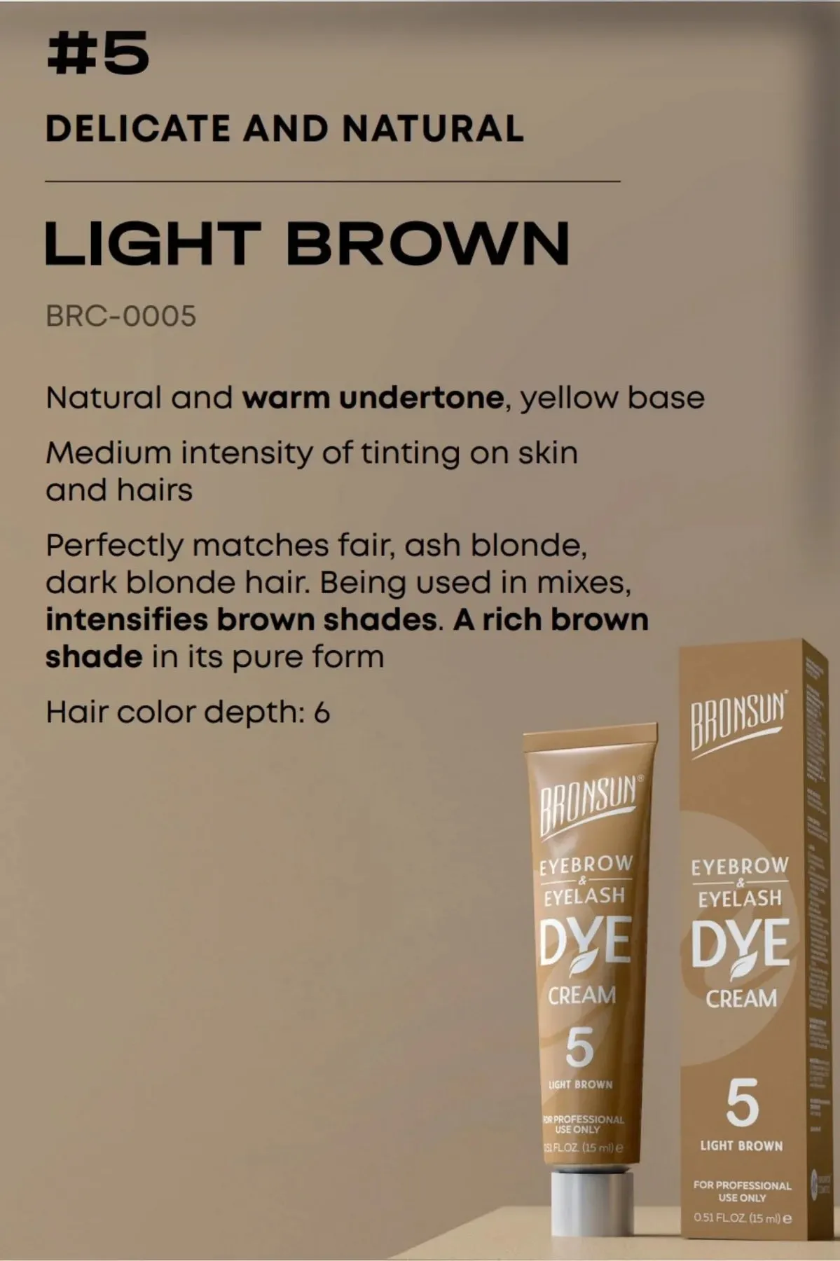 BRONSUN® lash & brow dye tint CREAM type