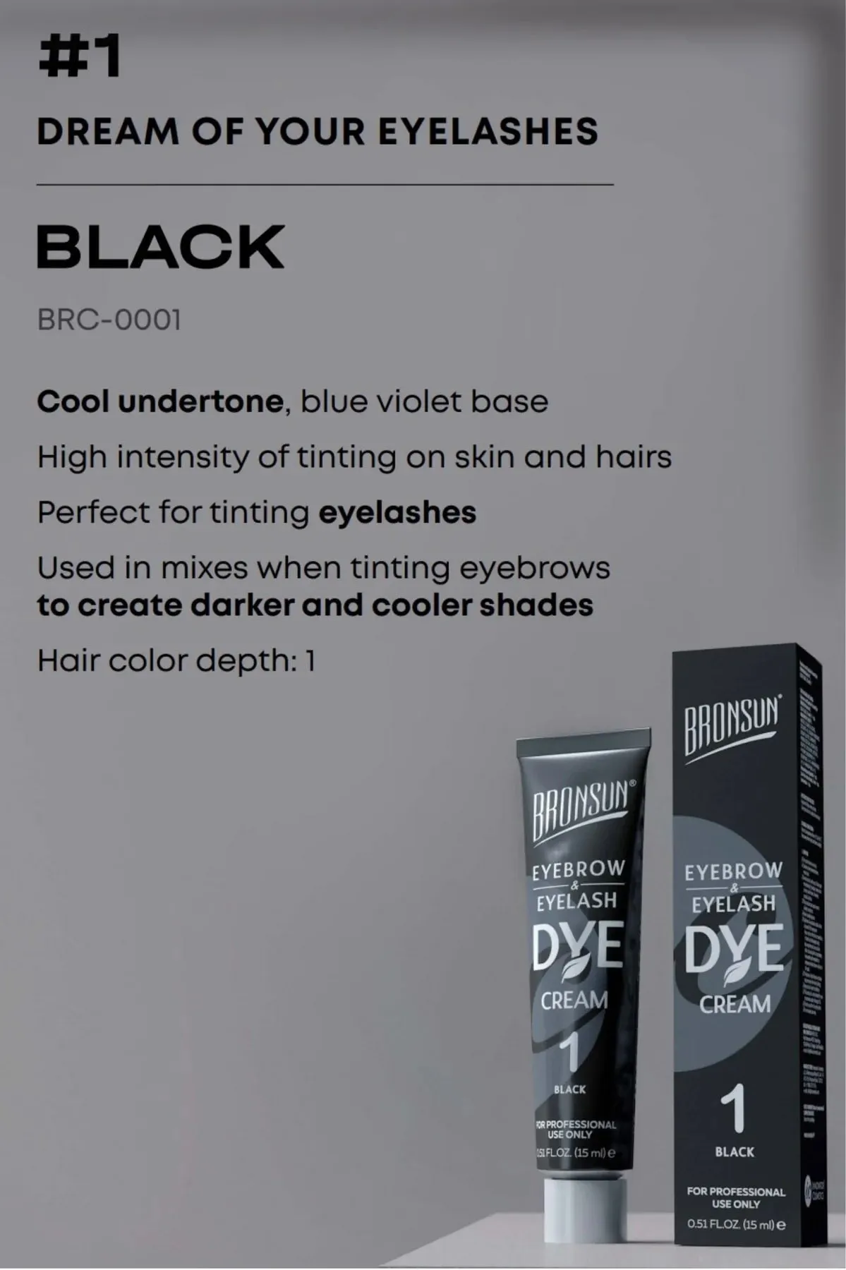 BRONSUN® lash & brow dye tint CREAM type