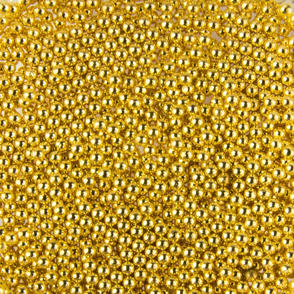 Caviar for nail design metal beads, GOLD