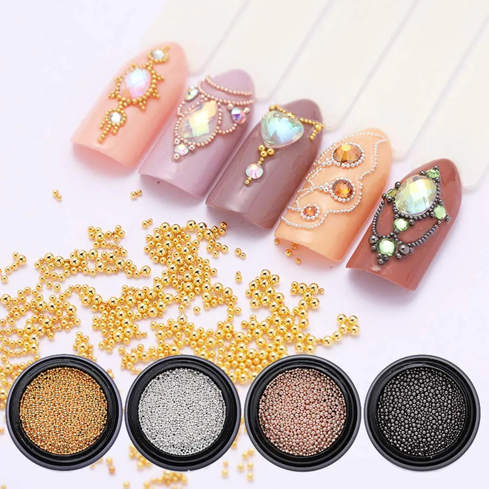 Caviar for nail design metal beads, ROSE GOLD