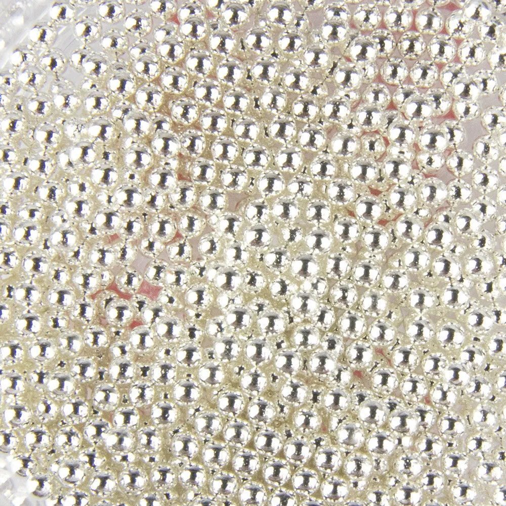 Caviar for nail design metal beads, SILVER