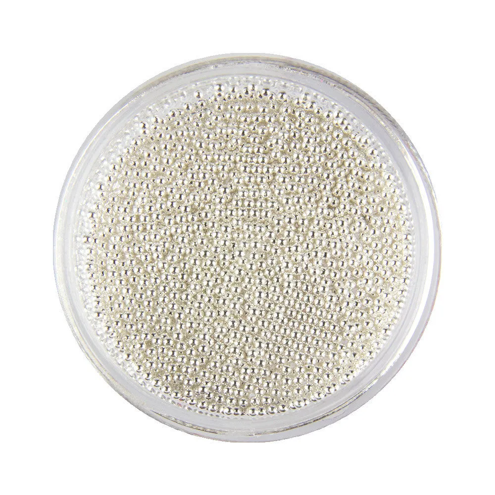 Caviar for nail design metal beads, SILVER
