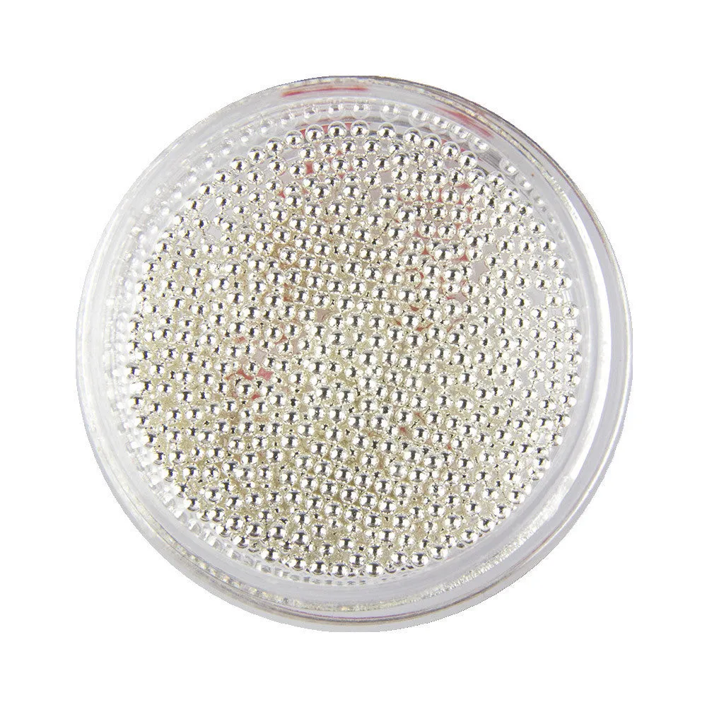Caviar for nail design metal beads, SILVER