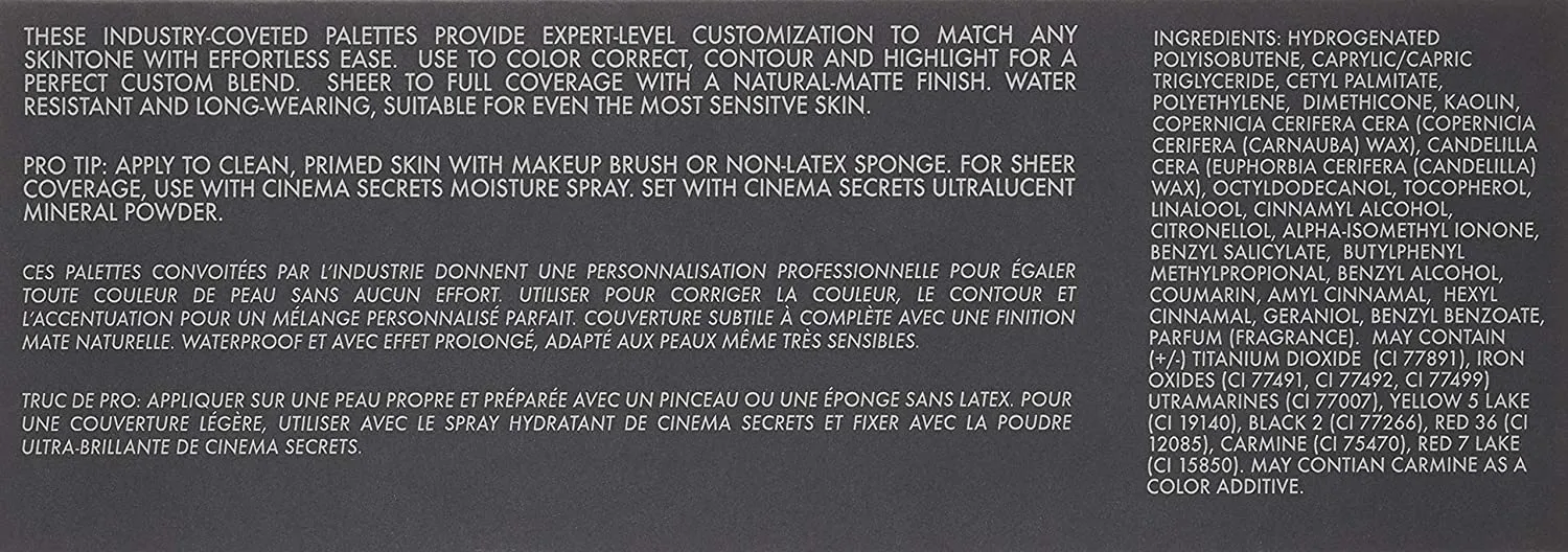 CINEMA SECRETS Pro Cosmetics Ultimate Foundation 5-In-1 Pro Palette, 500B Series