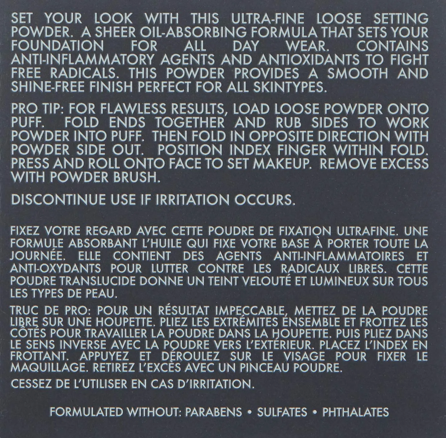 Cinema Secrets Pro Cosmetics Ultralucent Setting Powder