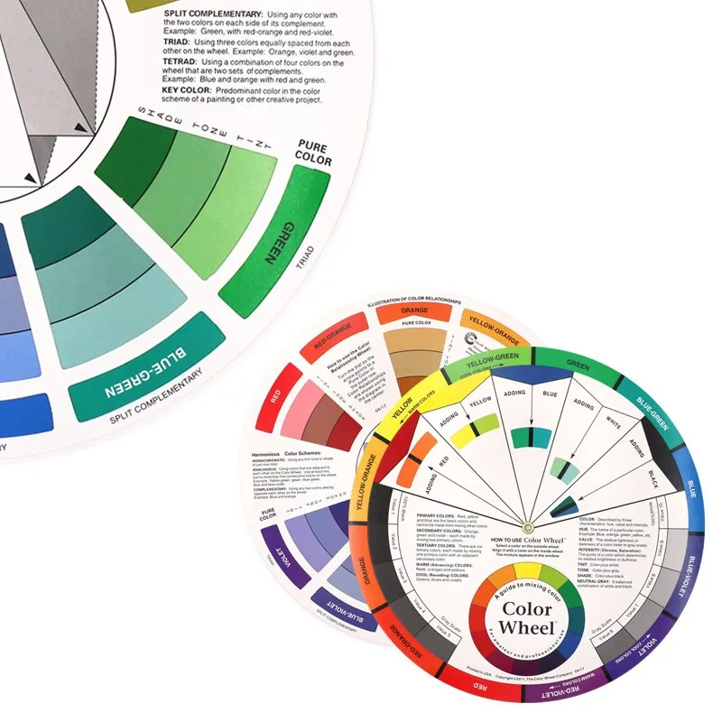 Color wheel for nails, permanent make-up & tattoo
