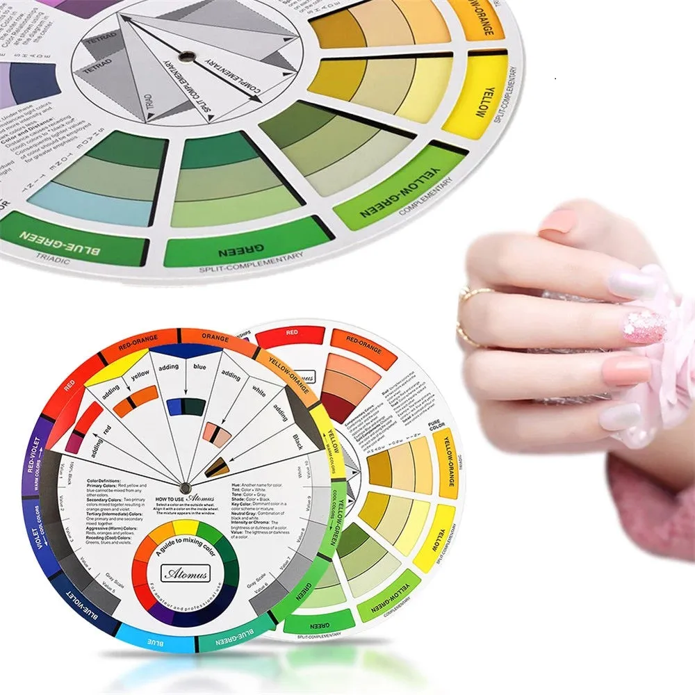 Color wheel for nails, permanent make-up & tattoo
