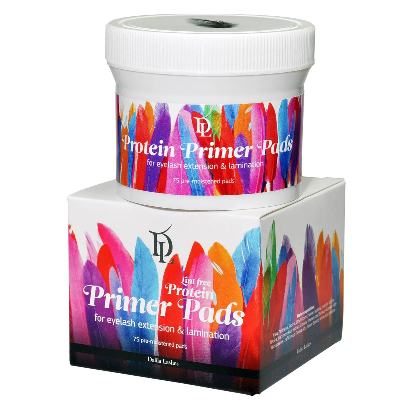 Dalila Lashes lint free primer pads for eye zone, 75 pieces