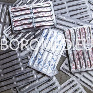 DIAMOND nail bit BUD semi-circular tip (244 red), 10pcs