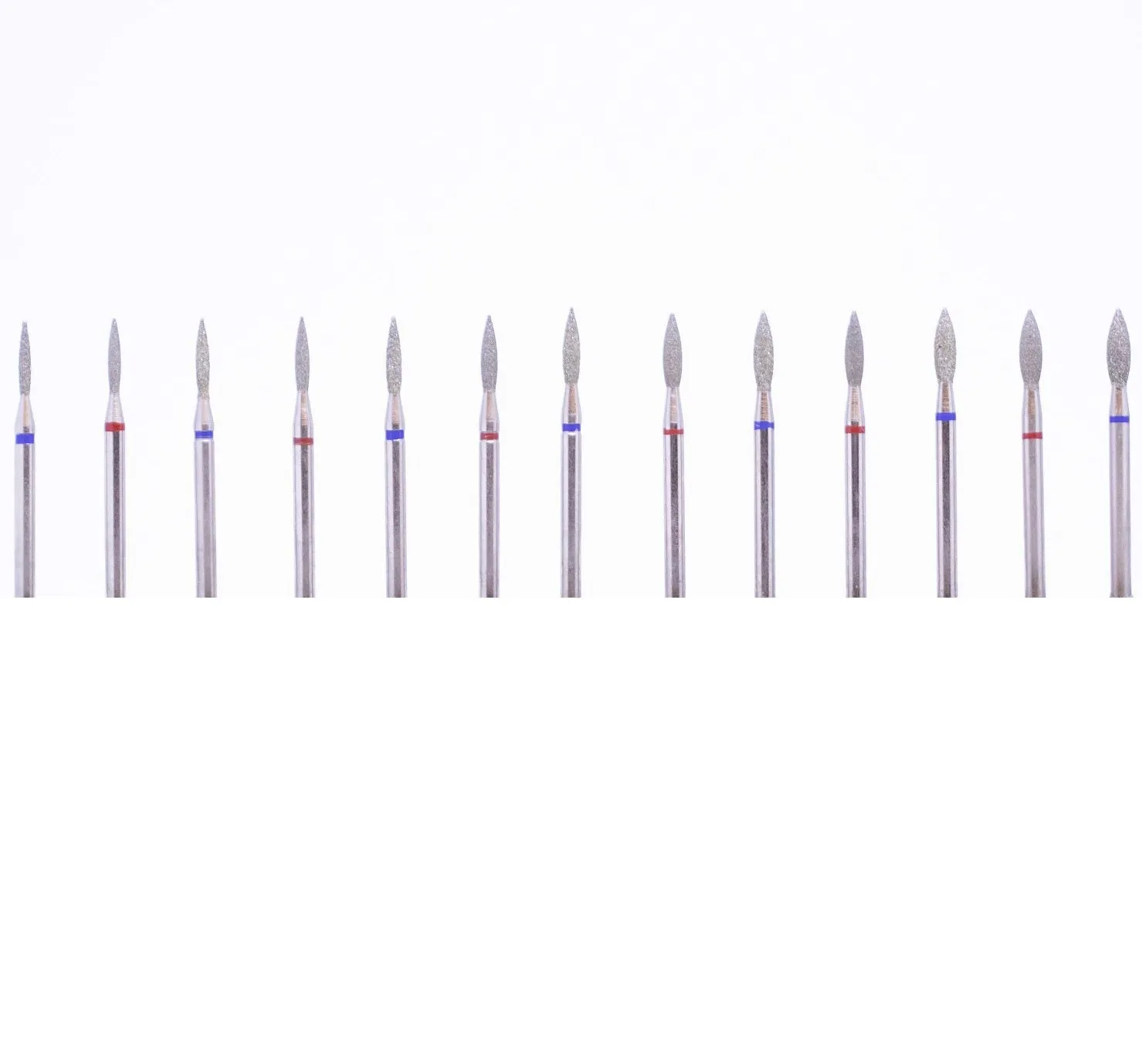 DIAMOND nail bit FLAME (243 red), 10pcs