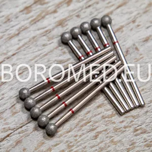 DIAMOND nail bit SPHERE (001 red), 10pcs