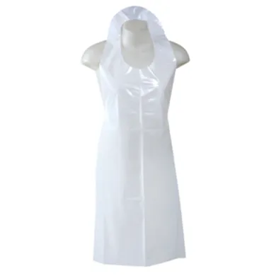 Disposable PE aprons 80 x 125 cm WHITE, 10 pieces