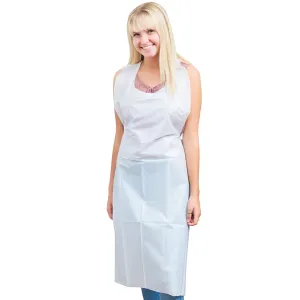 Disposable PE aprons 80 x 125 cm WHITE, 10 pieces