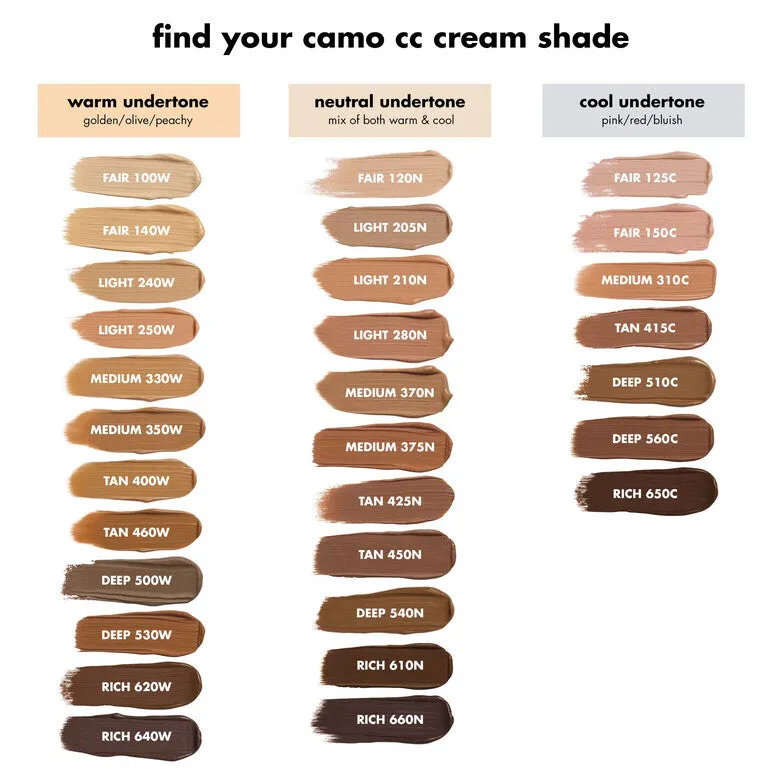 E.L.F Camo CC Cream Full-coverage Color-Correcting Foundation with Broad Spectrum SPF 30 (Light 205)