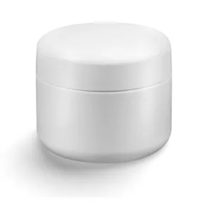 Empty jar with a srew-on lid white, 2 sizes