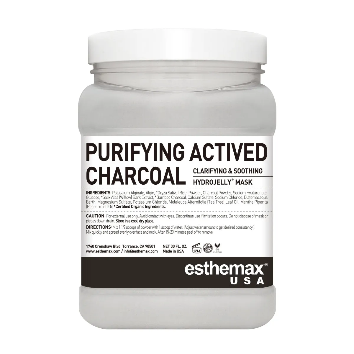 ESTHEMAX  HYDROJELLY® MASKS NATURAL (purifing activated charcoal)