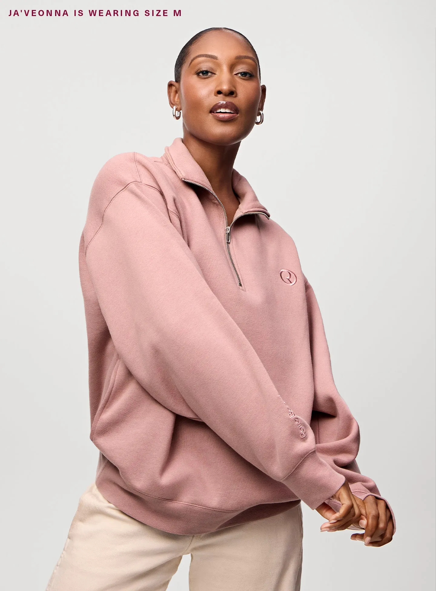 Everyday Quarter Zip Sweatshirt Rare Beauty
