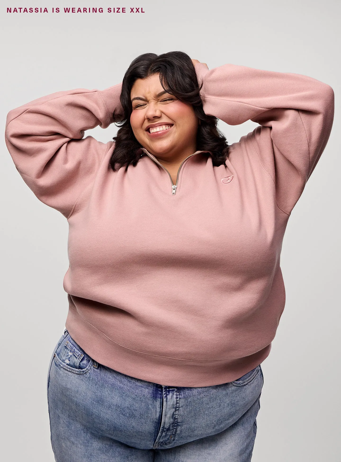Everyday Quarter Zip Sweatshirt Rare Beauty