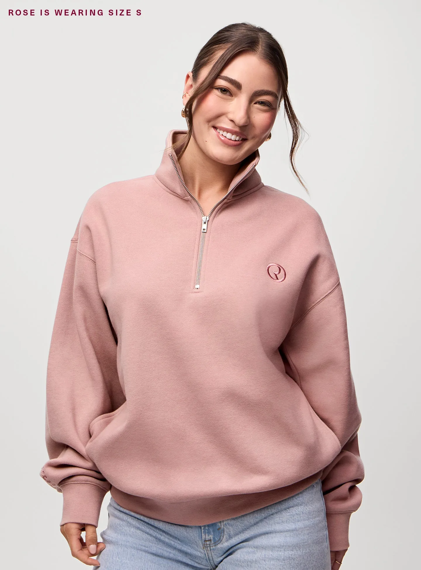 Everyday Quarter Zip Sweatshirt Rare Beauty