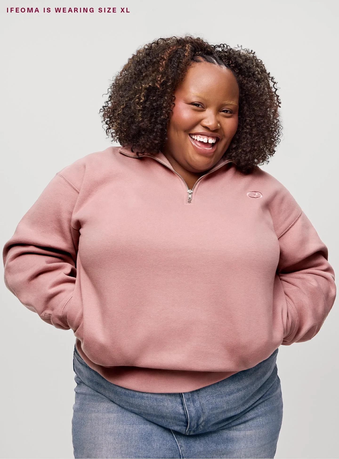 Everyday Quarter Zip Sweatshirt Rare Beauty