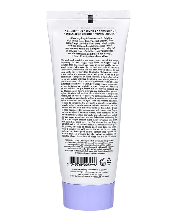 Evo Platinum Blonde Colour Boosting Treatment 220ml
