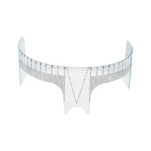 Eyebrow ruler for eyebrow shaping and nose positioning