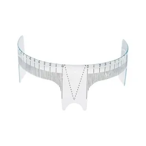 Eyebrow ruler for eyebrow shaping and nose positioning