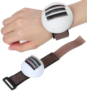 Eyelash blooming ball pallete for eyelash extensions WHITE, with belt