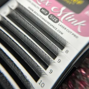 Eyelash Extensions 3D fans, W/D/0.07/MIX/8-14 mm
