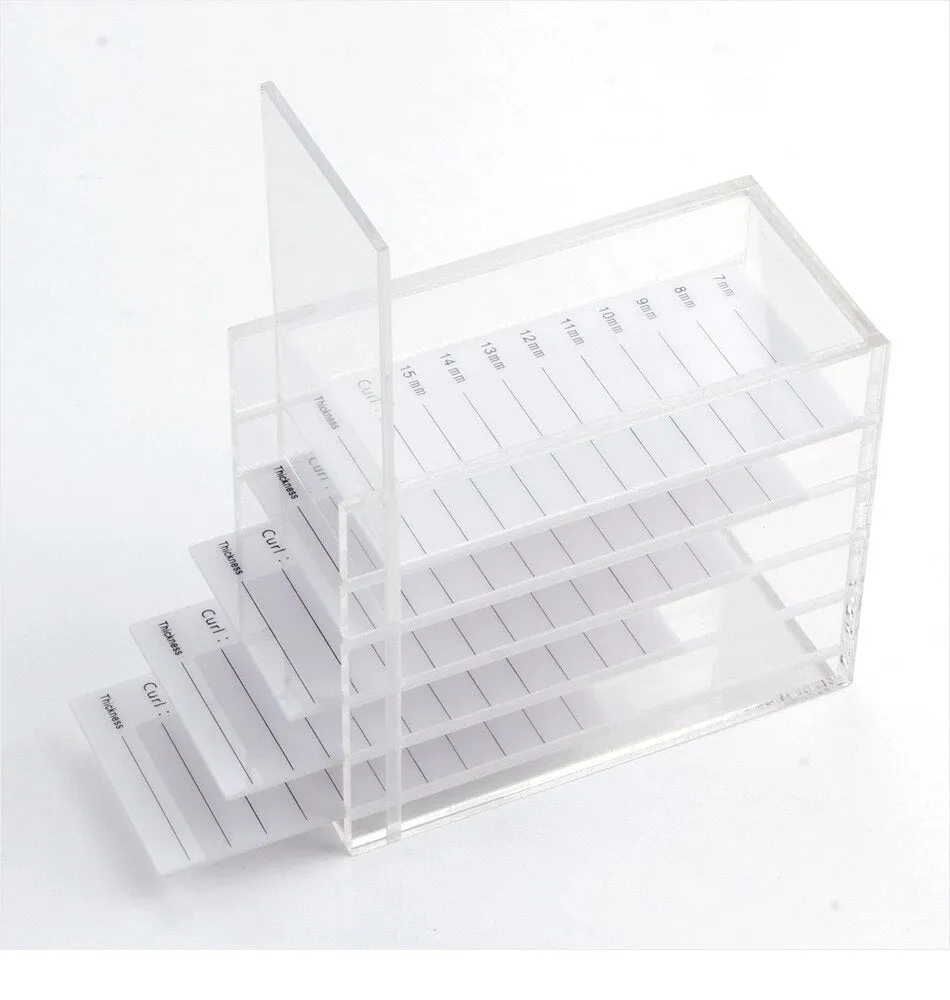Eyelash extensions storage box organizer RED, 5 palletes SET