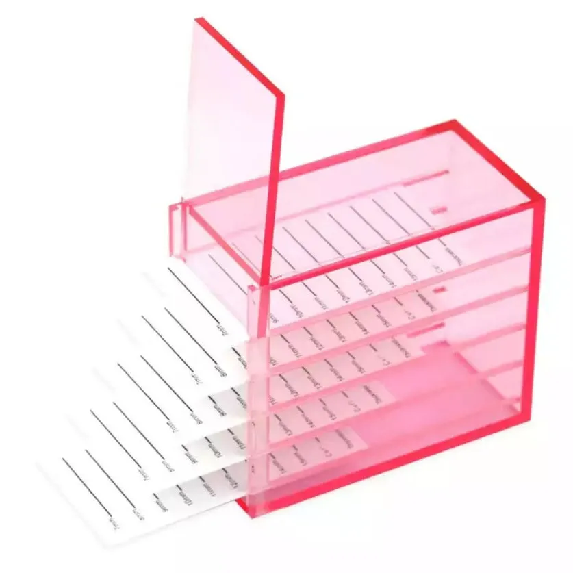 Eyelash extensions storage box organizer RED, 5 palletes SET