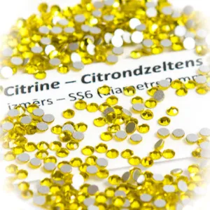 Flatback crystals for lash & nail, CITRINE