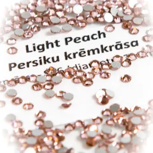 Flatback crystals for lash & nail, LIGHT PEACH