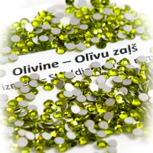 Flatback crystals for lash & nail, OLIVINE