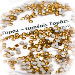 Flatback crystals for lash & nail, TOPAZ