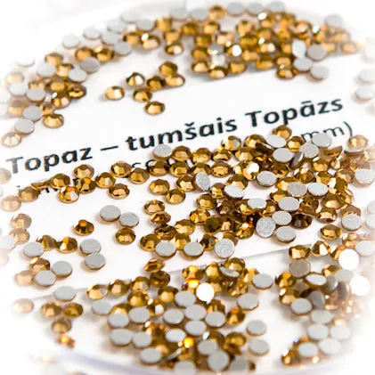 Flatback crystals for lash & nail, TOPAZ
