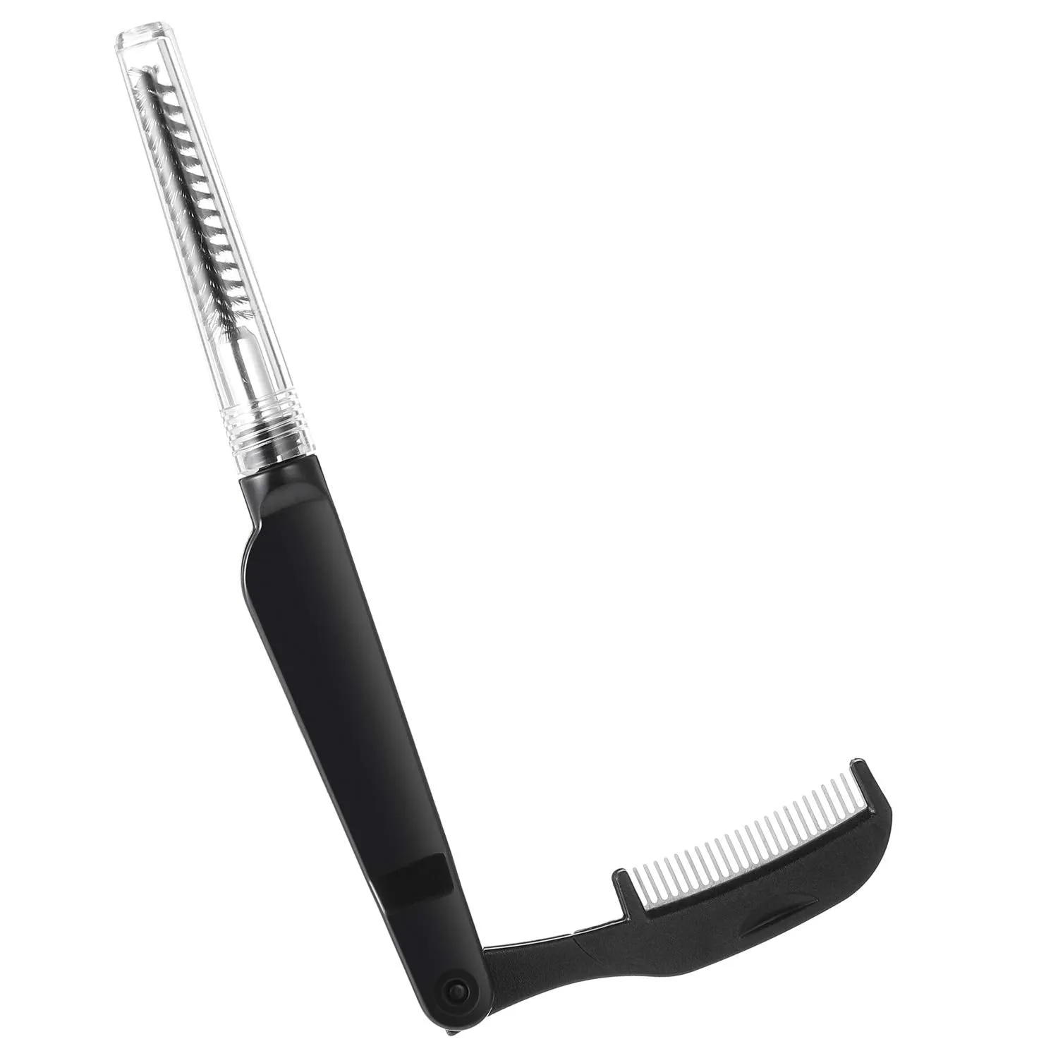 Foldable lash & brow comb BLACK, mascara wand   brush