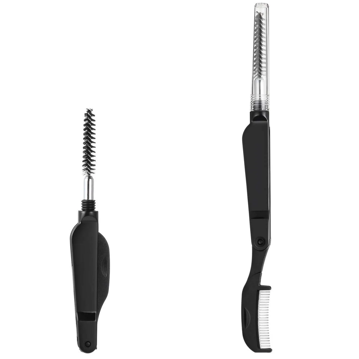 Foldable lash & brow comb BLACK, mascara wand   brush