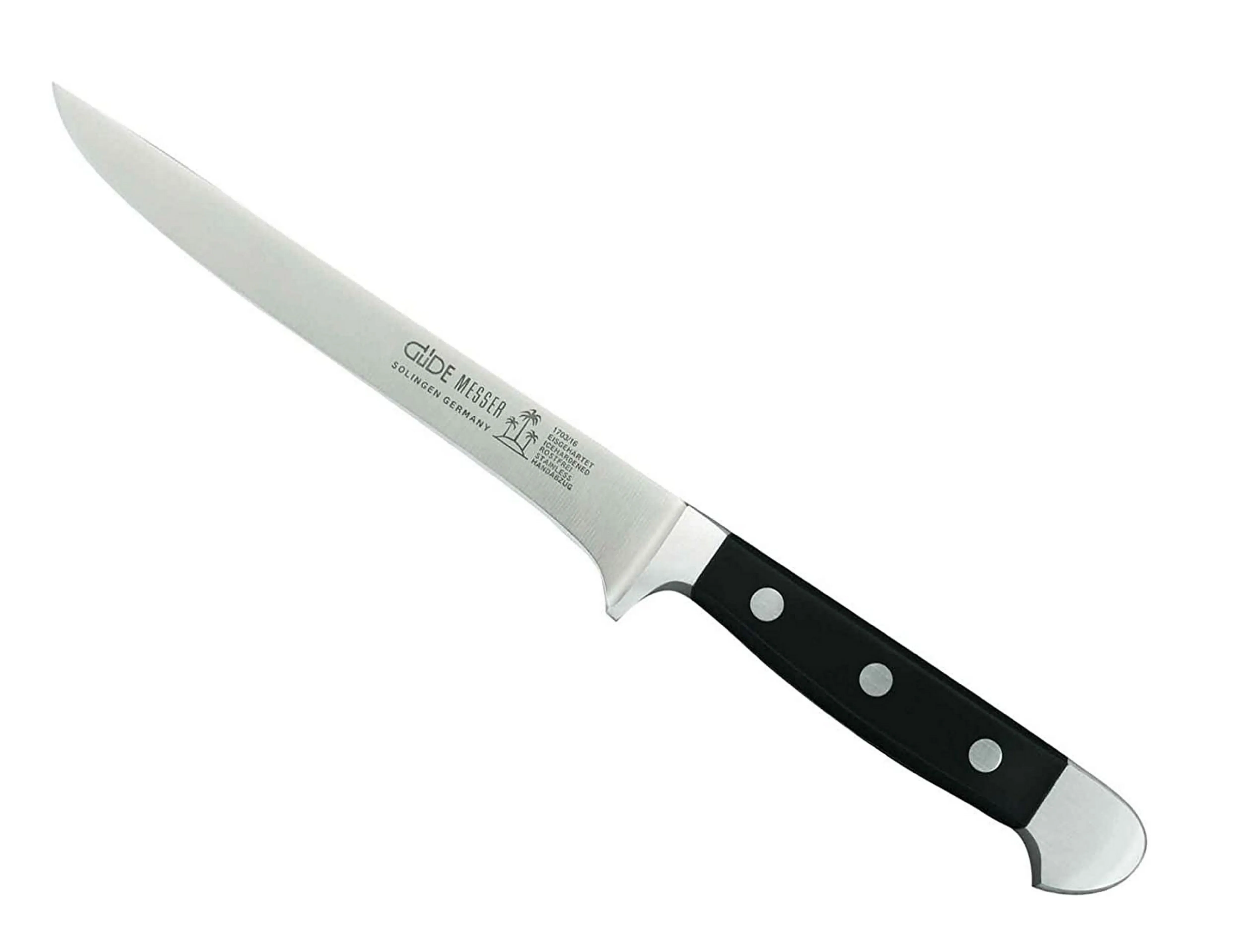 Güde Alpha Series Hand Forged Ice Hardened Stainless Steel Hostaform Handle Boning Knife, 6-Inch