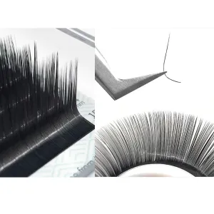 GlamLash eyelash extensions L-0.07-MIX, 7-15 mm